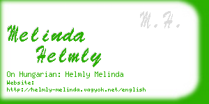 melinda helmly business card